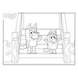 Kép 3/4 - Bluey 2 az 1-ben 48 darabos Eco mini puzzle és színező 35x25 cm