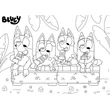 Kép 3/3 - Bluey 2 az 1-ben 24 darabos Eco puzzle és színező 70x50 cm