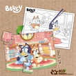 Kép 4/4 - Bluey 2 az 1-ben 24 darabos Eco mini puzzle és színező 35x25 cm