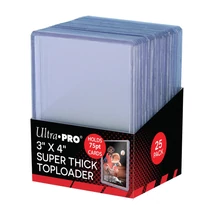 Ultra Pro 3" x 4" Super Thick TOPLOADER 75PT