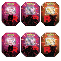 Pokémon TCG: Team Rocket Tin Mewtwo Nidoking Persian Bundle (6 db)
