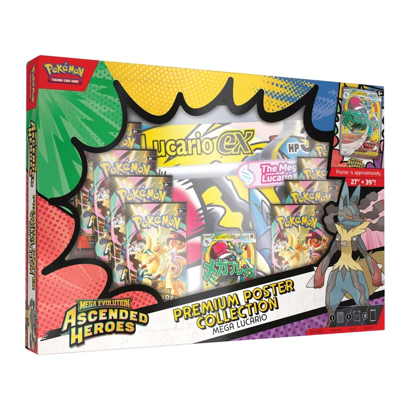 Pokémon TCG: Mega Evolution 2.5 - Ascended Heroes Premium Poster Collection - Mega Lucario