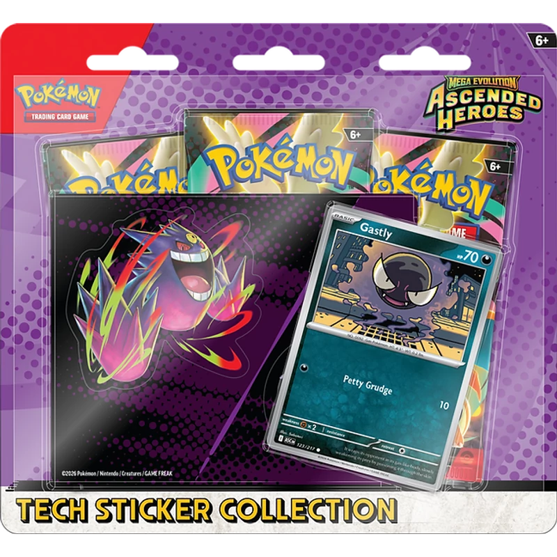 Pokémon TCG: Mega Evolution 2.5 - Ascended Heroes Tech Sticker Collection (Gastly)