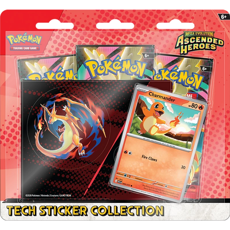 Pokémon TCG: Mega Evolution 2.5 - Ascended Heroes Tech Sticker Collection (Charmander)