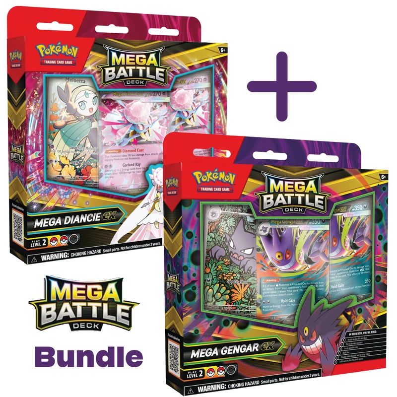 Pokémon TCG: Mega Battle Deck – Mega Gengar ex & Mega Diancie ex Bundle